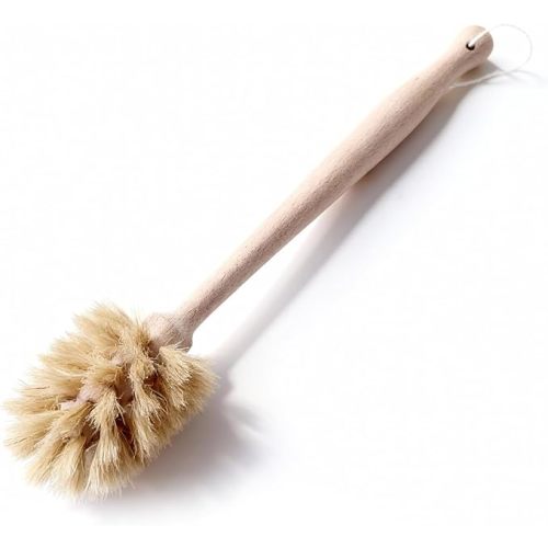 Bottle Brush Cleaner with Long Beech Wood Handle, Scratch-Safe, L-Shaped Design for Cleaning Coffee Mugs, Mason Jars, Thermos, Glass Bottles, Beer Bottles, Wine Bottles, and Baby Bottles