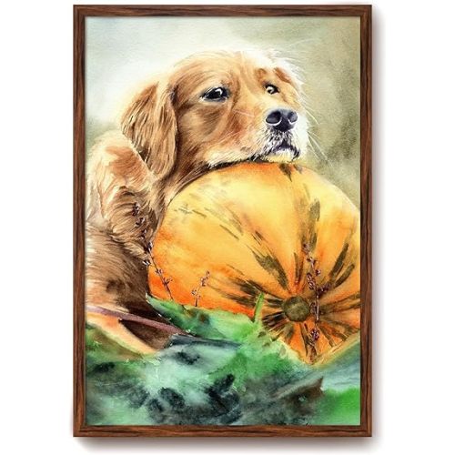 Rustic Walnut 24x36 Frame - Single Frame, 24 x 36 Poster Frame for Artwork, Puzzles, Photos and Movie Posters Picture Frames, Perfect Christmas Frame