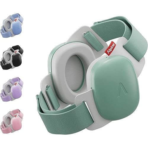Alpine Muffy Baby - New & Improved Baby Ear Muffs Noise Protection for Babies and Toddlers - CE & ANSI Certified - Safe and Soothing Hearing Protection - Age 3-48 Months - Approved by Babies - Green