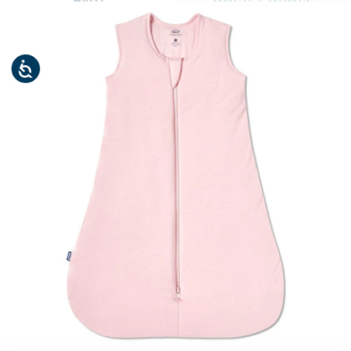 HALO - 1.5 TOG supersoft bamboo wearable blanket, double zipper sleeping bag with weighted feel - pink