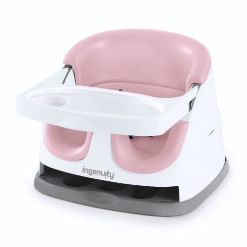 Ingenuity Baby Base 2-in-1 Booster Feeding And Floor Seat With Self-storing Tray - Peony