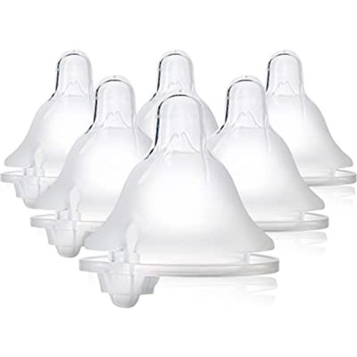 Evenflo Feeding Balance + Wide Neck BPA-Free Silicone Medium Flow Baby Bottle Nipple - 3 Months+, 6ct