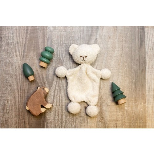 Sogg. E. Bear Organic Teething Toy, Organic Cotton, Heirloom Baby Toy, Teether, Eco Toy