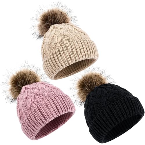 DANMY Baby Beanie Hat, Infant Newborn Toddler Winter Warm Knit Cap for Little Boys Girls, Winter Warm Hat