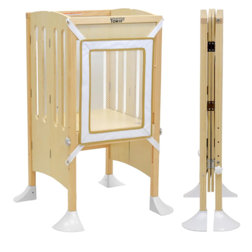 Little Partners Grow N Sow Folding Learning Tower®/Toddler Tower, Educational Toy, Natural 18M-6yrs