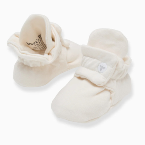 Solid Organic Cotton Baby Booties - Eggshell – Burt's Bees Baby