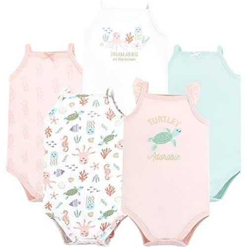 Hudson Baby Unisex Baby Cotton Sleeveless Bodysuits
