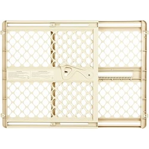 Toddleroo by North States - Supergate Ergo Baby Gate: Plastic Baby Gate for Stairs & Doorways - Adjustable Indoor Safety Gate - Made in USA - 26 to 42 Inches Wide - 26 Inches Tall - Ivory