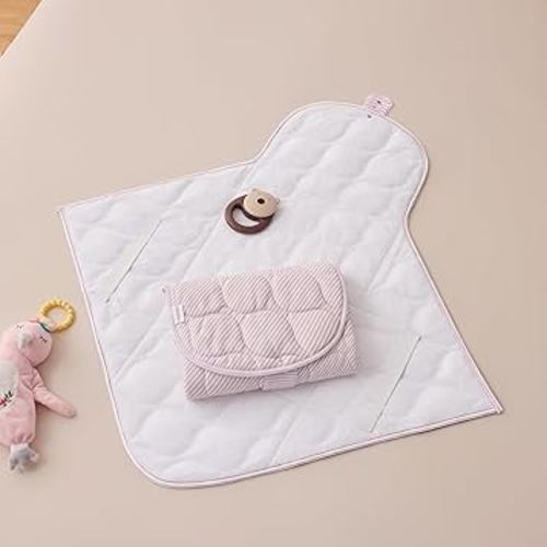UTEX Baby Portable Changing Pad, Waterproof & Wipeable Diaper Changing Mat with Carrying Bag, Foldable Changing Mat for Travel, Newborn Shower Gifts