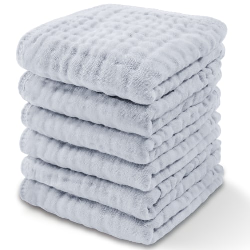 Muslin Washcloths by Comfy Cubs - Slate