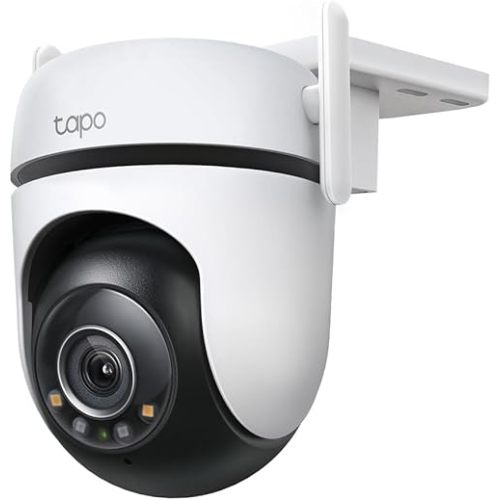 TP-Link Tapo 2K QHD Outdoor Pan/Tilt Wi-Fi Security Camera, 360° View, Motion Tracking, Color Night Vision, Free Person/Vehicle/Motion Detection, Cloud & SD Card Storage, 24/7 Recording, Tapo C520WS…