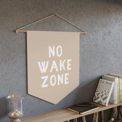 NO WAKE ZONE Wall Decor Flag, Kids Room Wall Pennant, Kids Wall Decor Banner, Childs Room Flag, Kids Wall Flag, Play room decor