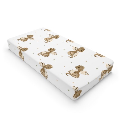 Dragon baby neutral Baby Changing Pad Cover for little boy or little girl nursery