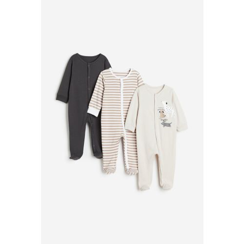3-pack Cotton Pajama Jumpsuits