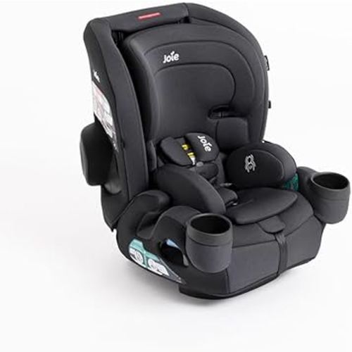 Joie Saffron SI 4-in-1 Car Seat – Car Seat for Infants to Toddlers to Big Kids - 4 Modes, 10-Position No-Rethread Headrest & Harness (Shale)