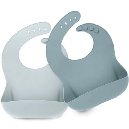 Keababies 2-pack Silicone Bibs For Babies, Food Grade Silicone Baby Bibs For Eating, Feeding, Toddler Bibs, Boys, Girls (alps)