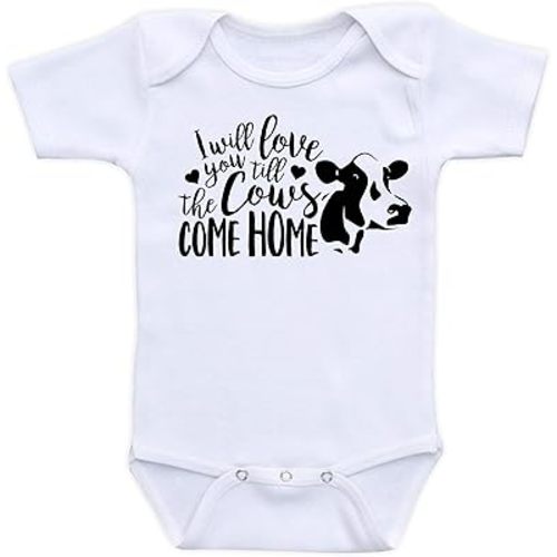I Will Love You Till The Cows Come Home - Farmer Cow Baby Bodysuit or T-Shirt