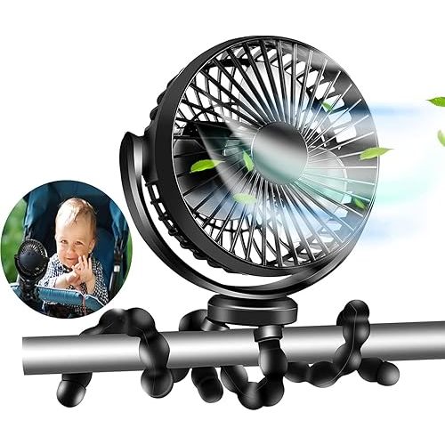 Baby Car Seat Fans for Baby Rear Facing, Stroller Fan for Baby Car Seat Walking Traveling Outside Rechargeable