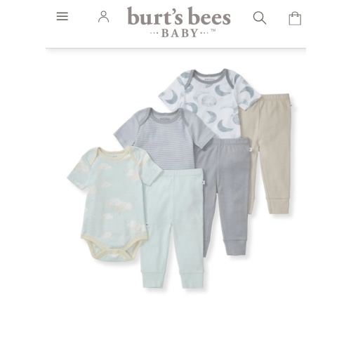 Hello Moon Organic Short Sleeve Bodysuit and Pant Set 3 Pack