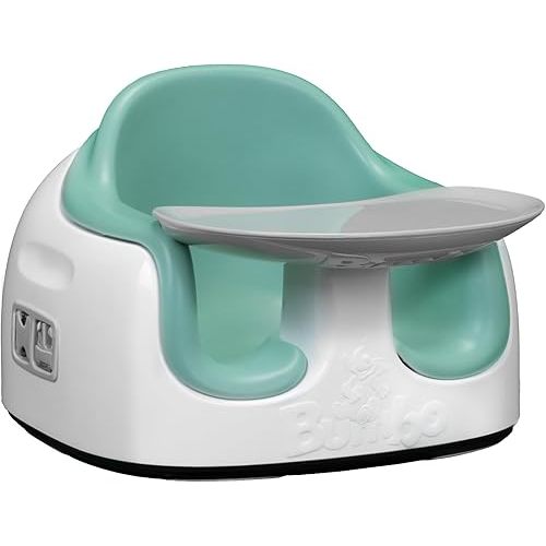 Bumbo 3-in-1 Multi-Seat for 6 to 36 Months, Travel Baby Feeding & Play Floor Seat, All-in-One Portable Booster with Tray & Toddler High Chair, Hemlock