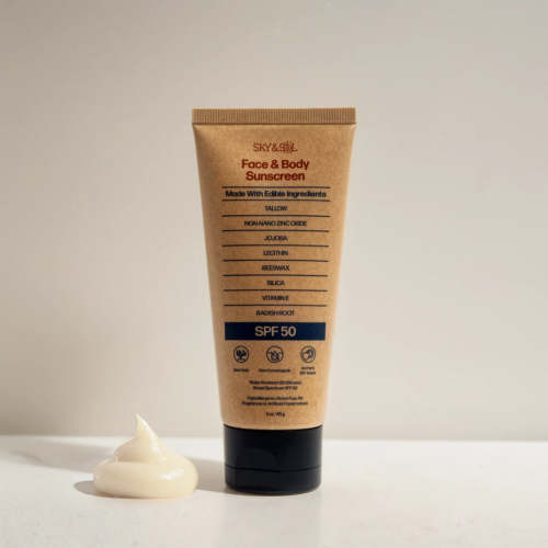 Sky and Sol Sunscreen SPF 50 | All-Natural, Edible-Grade Skincare
