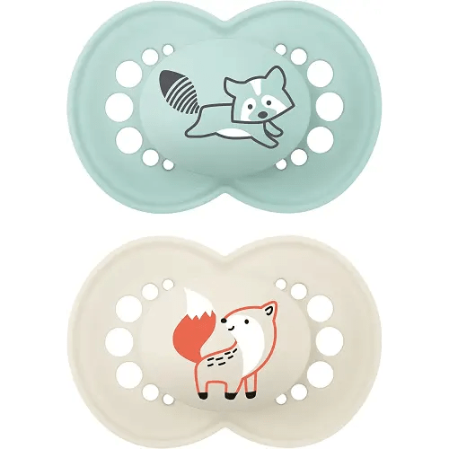 MAM Original Matte Baby Pacifier, Nipple Shape Helps Promote Healthy Oral Development, Sterilizer Case, Boy, 6-16 Months (Pack of 2)