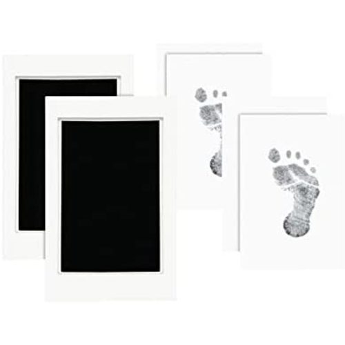 Pearhead Newborn Baby Handprint or Footprint Clean-Touch Ink Pad Kit, Baby Print Imprint Maker, Newborn Keepsake, Black, Set of 2
