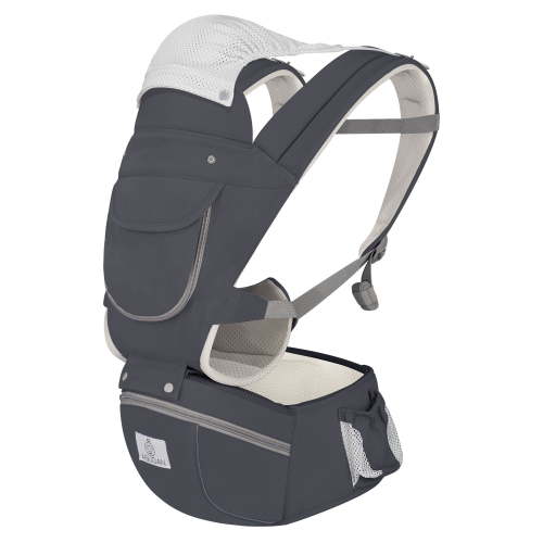 AGUDAN Baby Carrier with Hip Seat, 6 in 1 Ergonomic Unisex Waist Stool, 0-36 Months