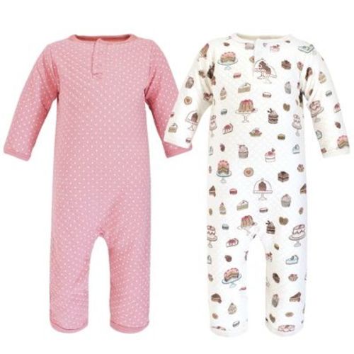 Hudson Baby Infant Girl Premium Quilted Coveralls, Sweet Bakery, 0-3 Months