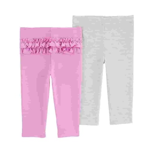 Carters Child of Mine Baby Girl Pants 2-Pack - Cotton Blend