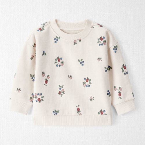 Berry Blossom Baby Organic Cotton French Terry Sweatshirt in Berry Blossom Print | Carter’s Oshkosh Canada
