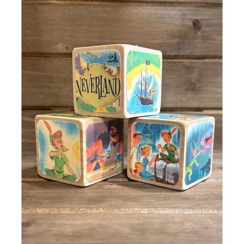 Peter Pan Nursery - Wood Blocks - Lost Boys - Nursery Decoration - Neverland - Peter and Wendy - Shelf Decor - Tinkerbell - 2 Inch Blocks