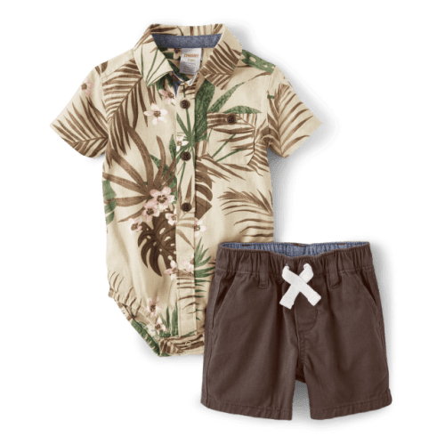 Baby Boys Matching Family Palm 2-Piece Set - Safari - Multi