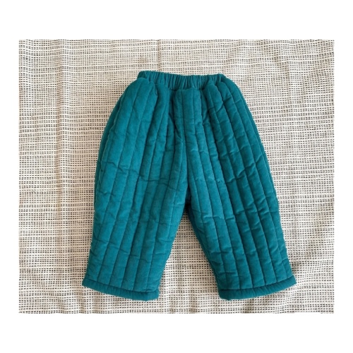 Solid Color Corduroy Quilted Trousers