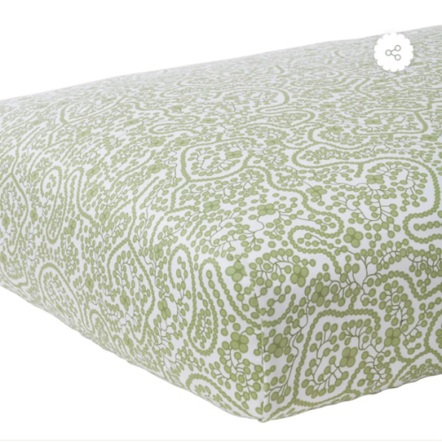 Shelby Green Crib Sheet