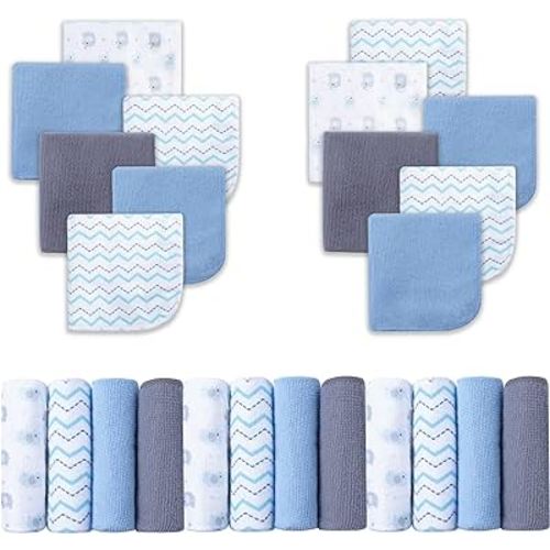 Viviland Baby Washcloths, 24 Pack Super Soft Absorbent Baby Bath Wash Cloths for Face & Body, Gentle on Sensitive Skin