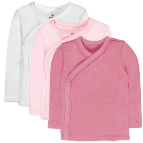 3-Pack Organic Cotton Long Sleeve Side-Snap Tops | Honest Baby Clothing