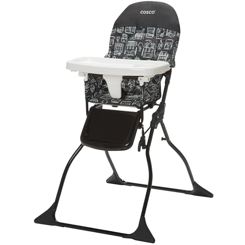 Cosco Kids Highchair for Baby, Simple Foldable High Chair, Convenient, Lightweight, and Compact Design, Mapleton