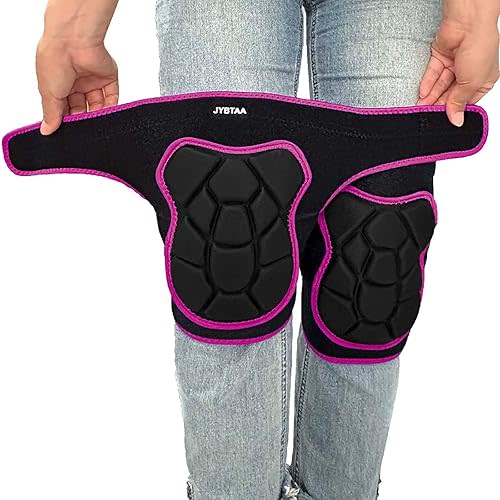 Mem/Women Cleaning Knee Pads, Waterproof Garden Knee Pad for Flooring, Flexible Soft Knee Protector for Outdoor/Indoors Work, Adjustable Safety Foam Pads for Yard Tile Construction, Rose Red L.