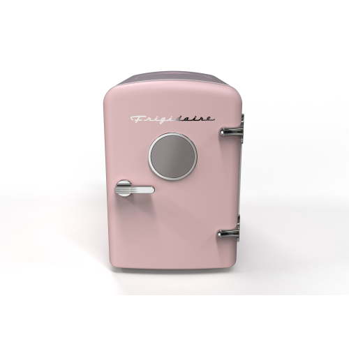 Frigidaire, Small Portable Desk Retro 6-Can Mini Skincare Refrigerator, EFMIS129, Pink