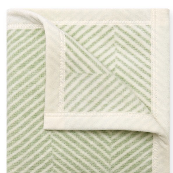 Harborview Herringbone Sprout Green Mini Blanket