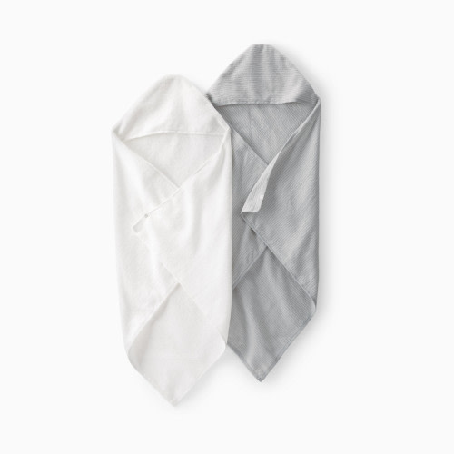 Carter's 2-Pack Organic Cotton Towels - Gray, Osz