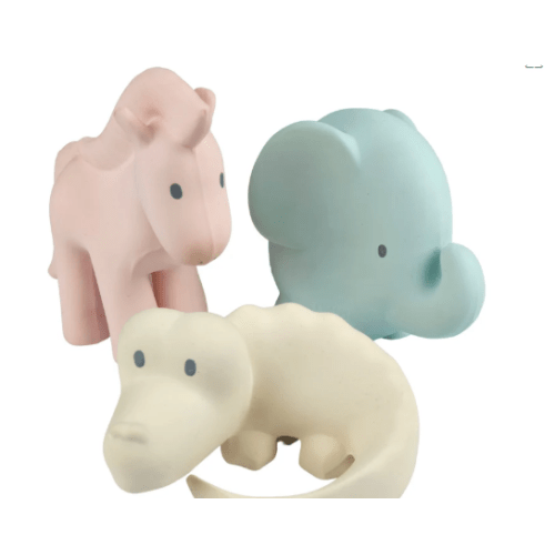 Marshmallow Soft Organic Natural Rubber Rattles, Bath Toys & Teethers