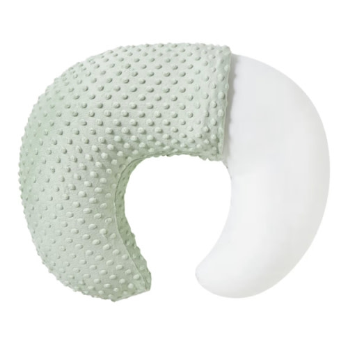 Baby Nursing Pillow and Body Positioner with Premium Slipcover for Breastfeeding for Baby Boys and Girls, Feeding Pillow with Breathable Comfortable Pillowcase (Green)