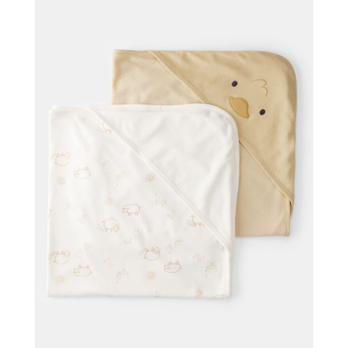 Baby 2-Pack Hooded Towels - Yellow
