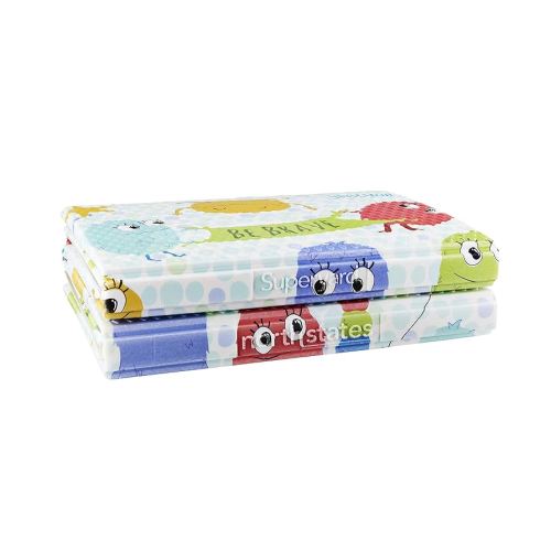 Toddleroo by North States 71" x 71" Foldable Toddleroo Friends Padded Play Mat. Extra Large Foam Baby Play Mats for Floor, Waterproof Tummy Time Mat for Indoor & Outdoor Use