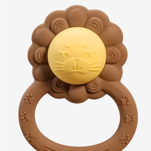 Bloom Bambini Bloom Bambini Baby Lion Rattle Teether in Brown | Childsplay Clothing
