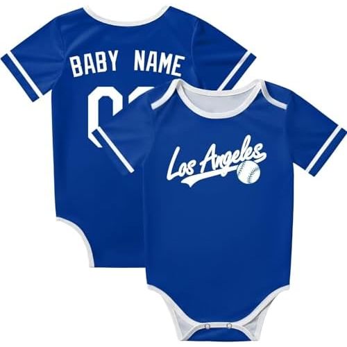 KREDE Baby Clothes Unisex Bodysuit Personalized Custom Baby Name Number for Boy Girl