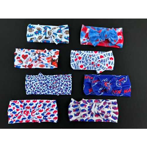 Buffalo Baby Bow Headwrap, (11 Fabric Choices!) Buffalo Baby Headband, Buffalo Tie Die Hair Accessories , Bills Mafia, Buffalo Bills