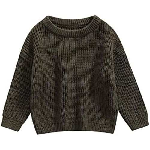 Baby Girl Boy Knit Sweater Blouse Pullover Sweatshirt Warm Crewneck Long Sleeve Tops for Infant Toddler